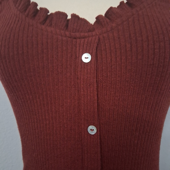 Mind Code Rust Midi Dress - Picture 2 of 8